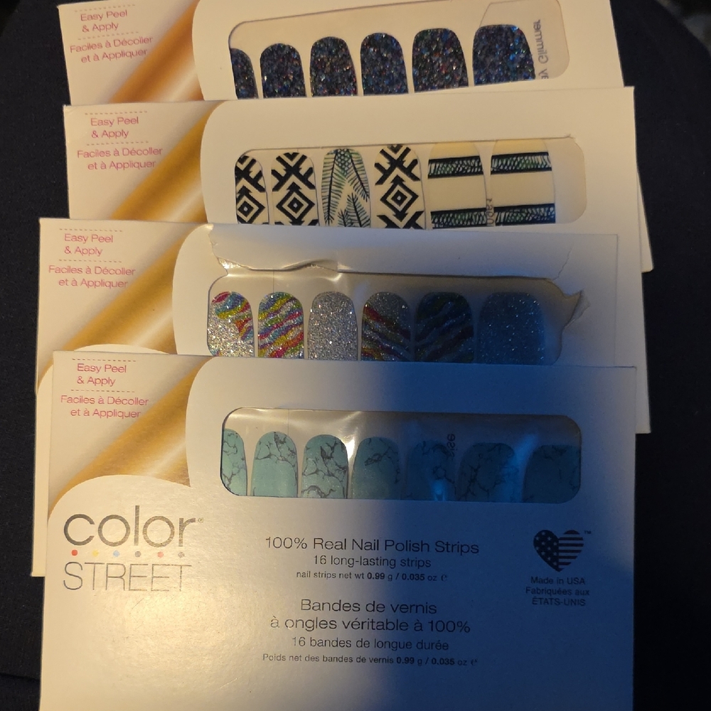 Color Street Nail Polish Strips - Pink and Yellow Designs - Picture 3 of 4